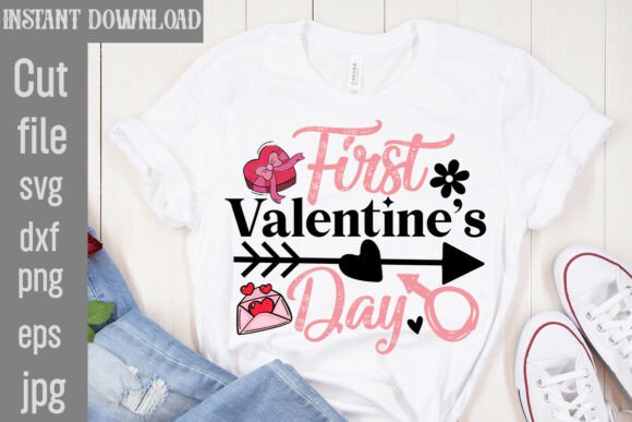 Download First Valentine’s Day SVG Cut File - Premium Resources