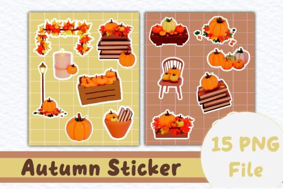 Download Autumn Decoration Stickers Set - Premium Resources