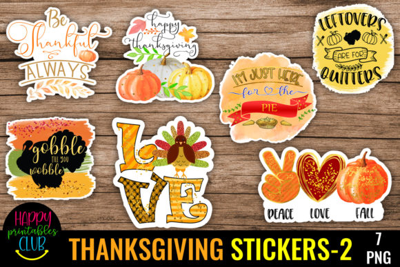 Download Thanksgiving Stickers 2- Stickers - Premium Bundle