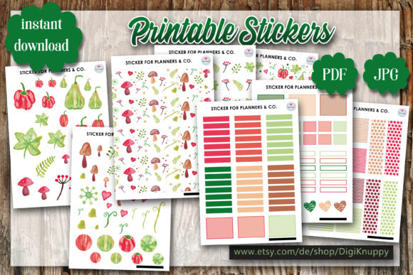 Download Autumn Watercolor Unique Stickerset - Premium Resources