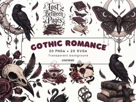 Download Gothic Romance Book Clipart, Bookish PNG - Gothic Collection